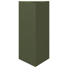 Plantenbak driehoek 40x34,5x70 cm staal olijfgroen