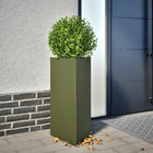 Planters 2 pc triangle 40x34.5x70 cm steel olive green