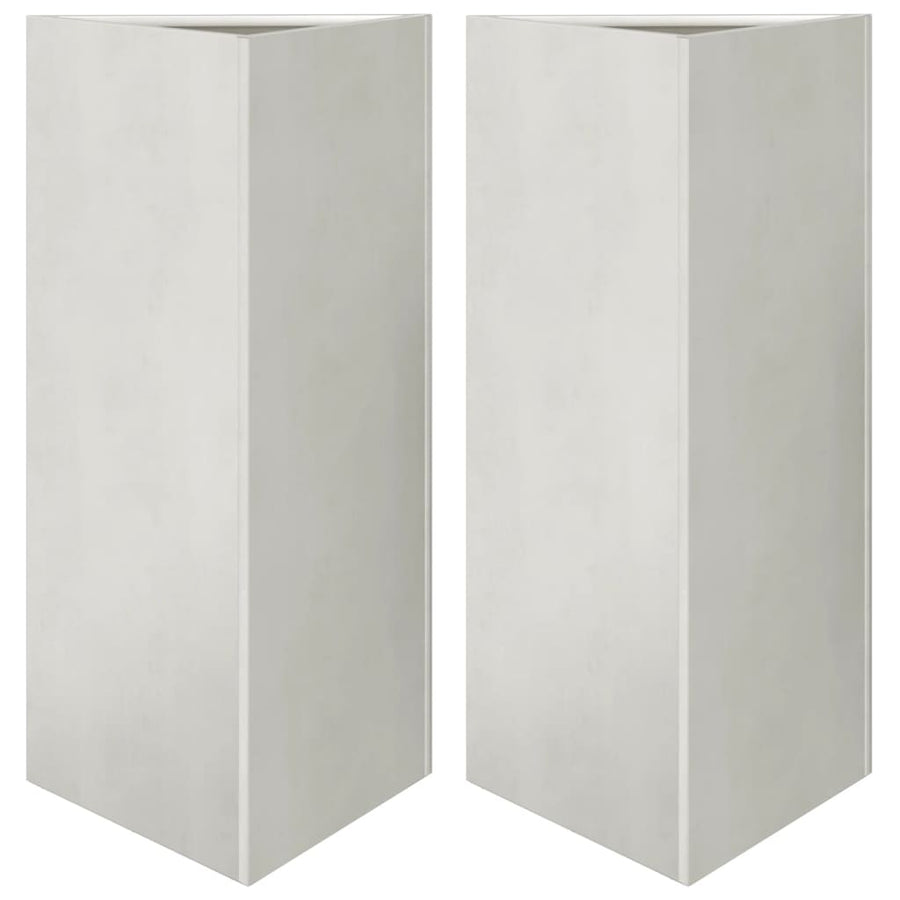 Plantenbakken 2 st driehoek 40x34,5x70 cm roestvrij staal