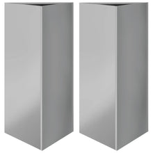 Plantenbakken 2 st driehoek 40x34,5x70 cm gegalvaniseerd staal
