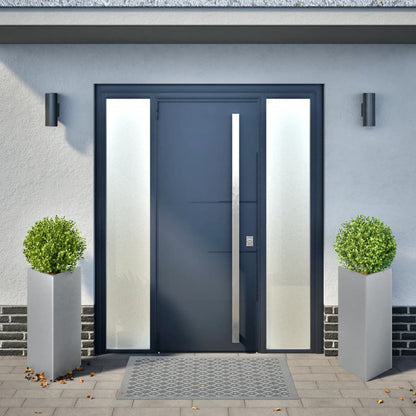 Plantenbakken 2 st driehoek 40x34,5x70 cm gegalvaniseerd staal