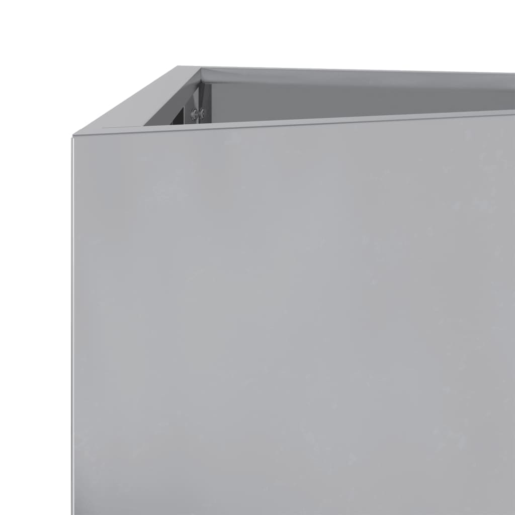 Plantenbakken 2 st driehoek 40x34,5x70 cm gegalvaniseerd staal