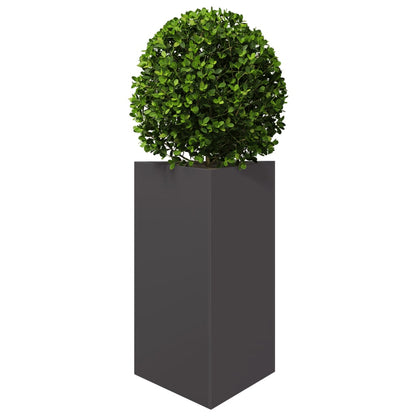 Plantenbakken 2 st driehoek 50x43x75 cm staal zwart