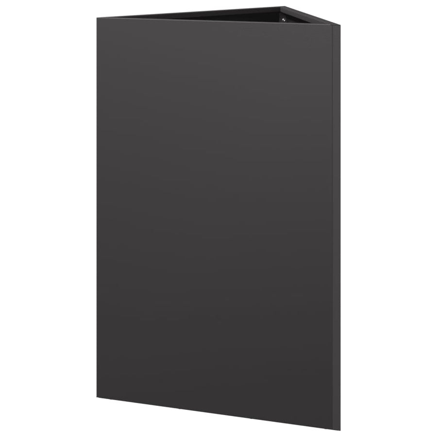 Plantenbakken 2 st driehoek 50x43x75 cm staal zwart