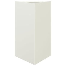Plantenbak driehoek 50x43x75 cm staal wit