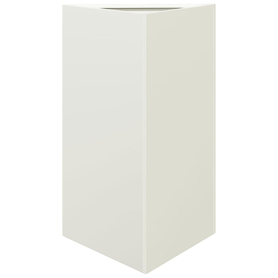 Plantenbak driehoek 50x43x75 cm staal wit