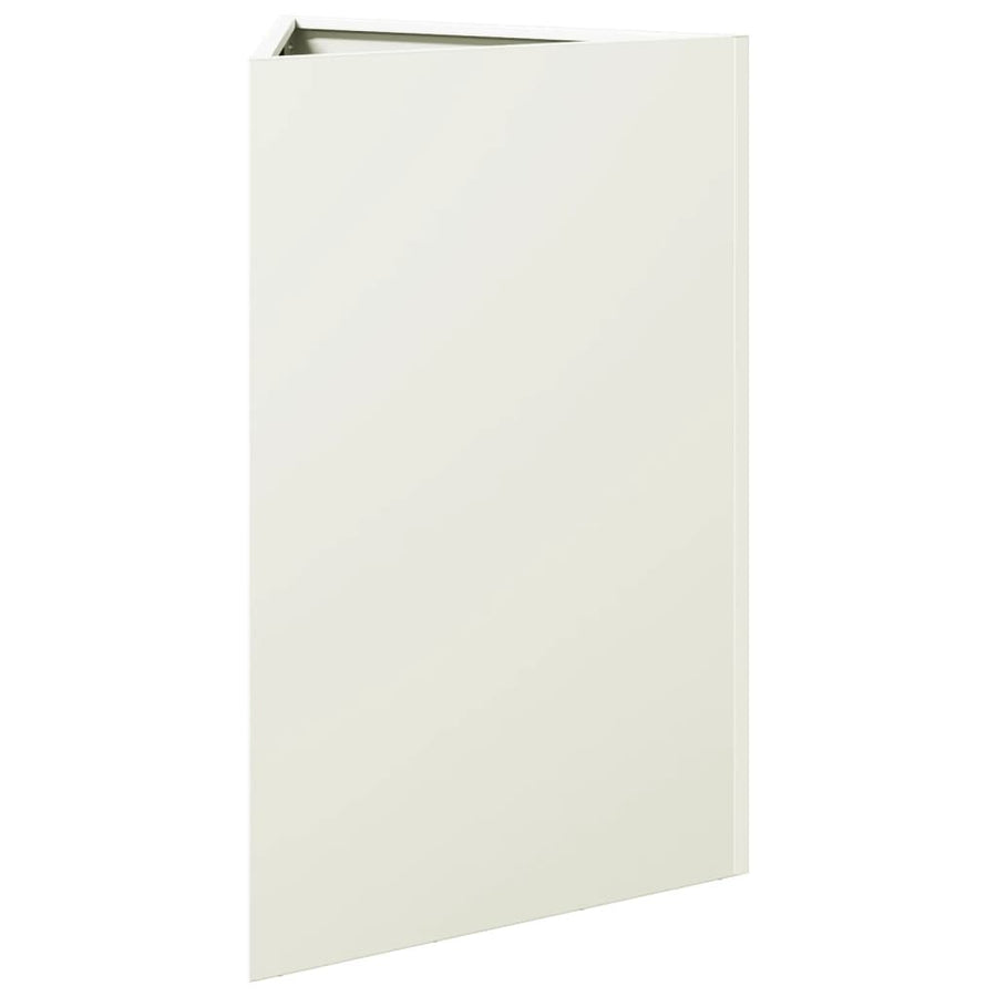 Plantenbak driehoek 50x43x75 cm staal wit