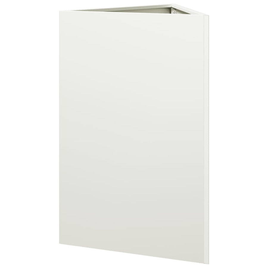 Plantenbak driehoek 50x43x75 cm staal wit