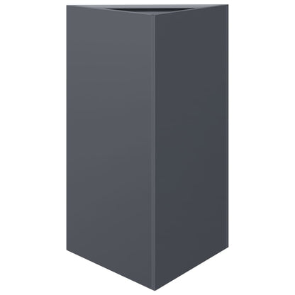 Plantenbak driehoek 50x43x75 cm staal antracietkleurig