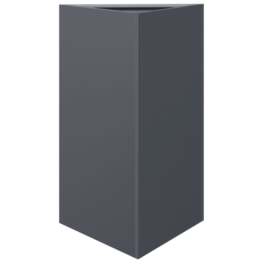 Plantenbak driehoek 50x43x75 cm staal antracietkleurig