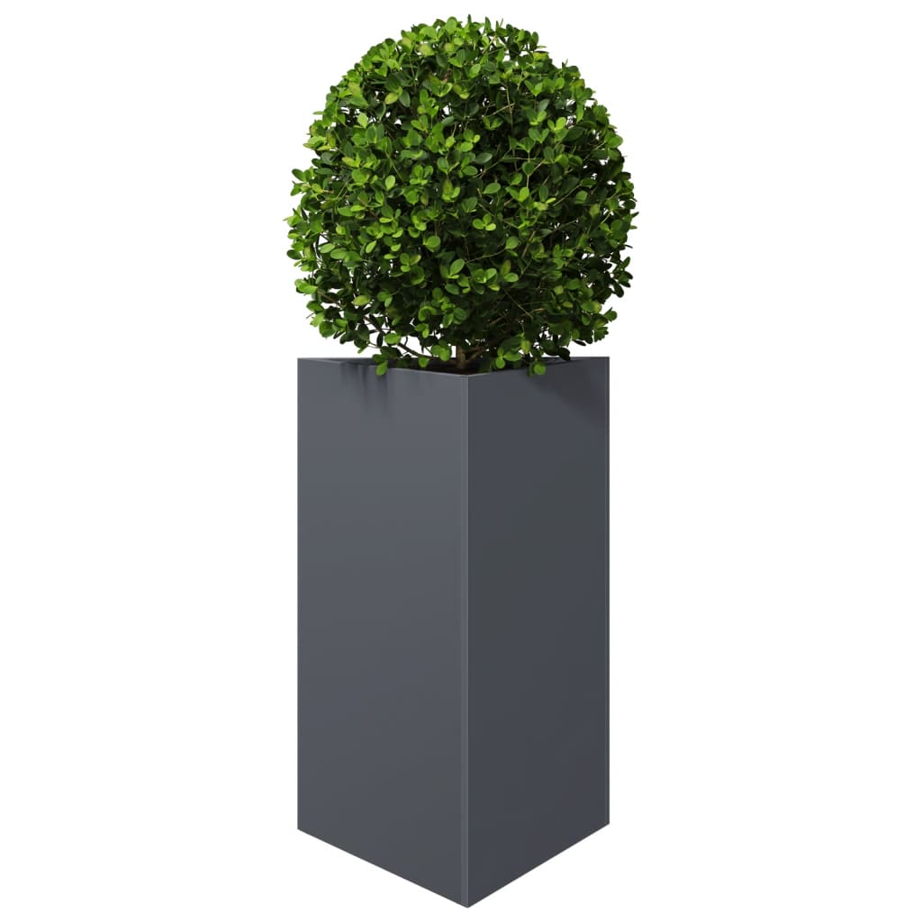 Plantenbak driehoek 50x43x75 cm staal antracietkleurig