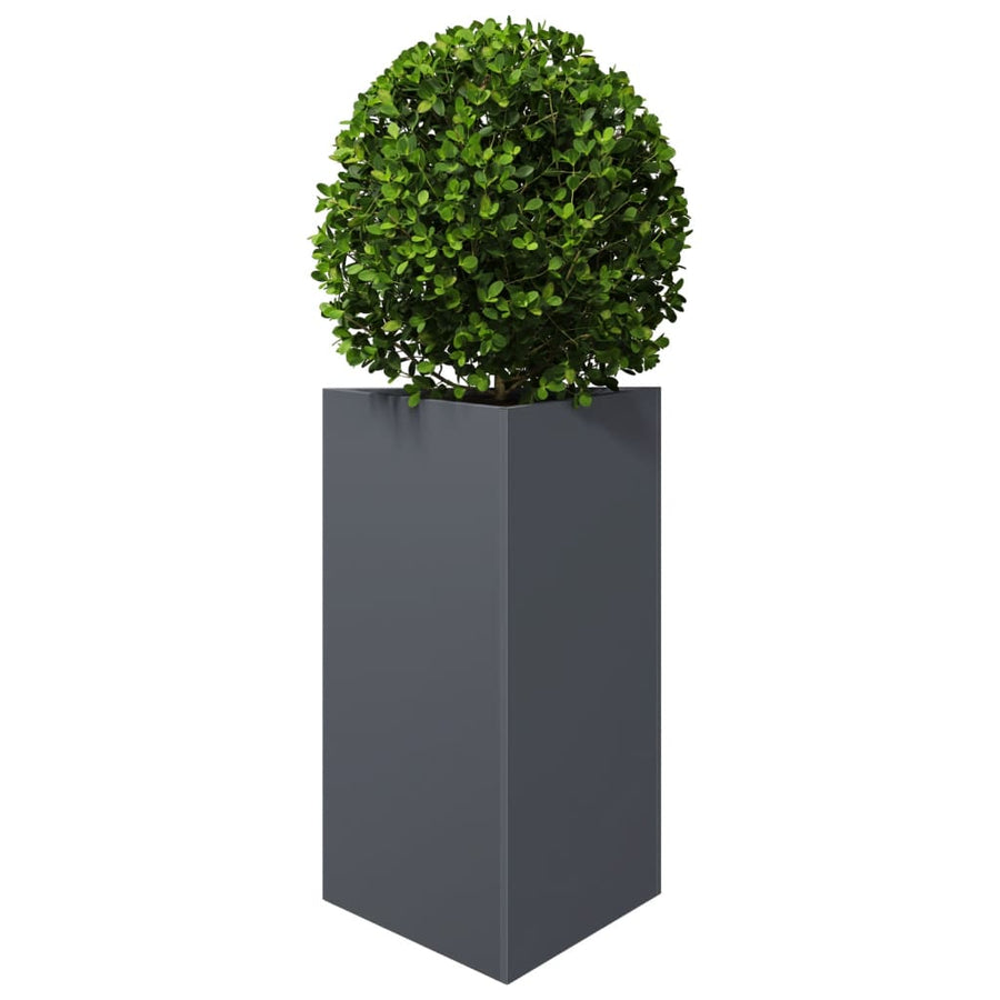 Plantenbak driehoek 50x43x75 cm staal antracietkleurig