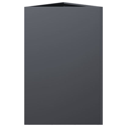 Plantenbak driehoek 50x43x75 cm staal antracietkleurig
