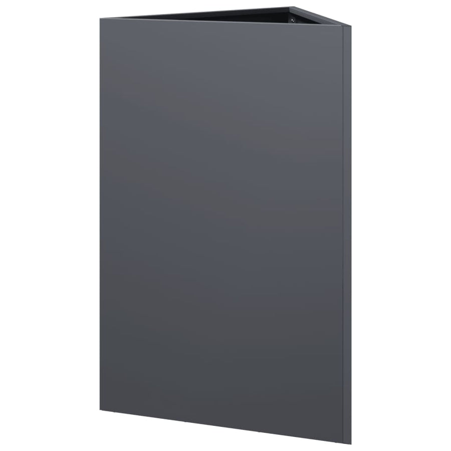Plantenbak driehoek 50x43x75 cm staal antracietkleurig