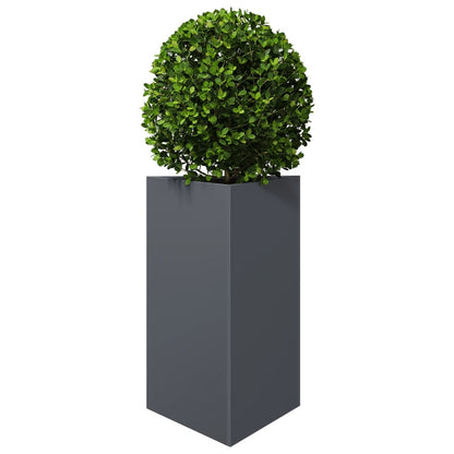 Plantenbakken 2 st driehoek 50x43x75 cm staal antracietkleurig