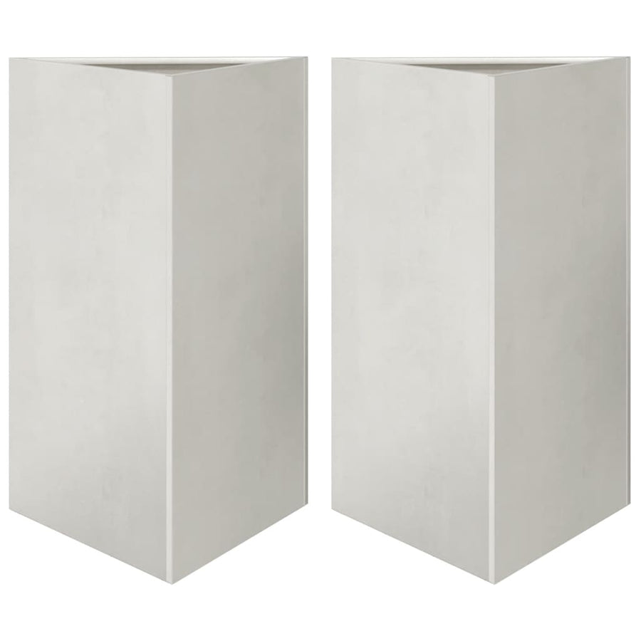 Plantenbakken 2 st driehoek 50x43x75 cm roestvrij staal