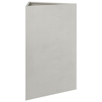 Plantenbakken 2 st driehoek 50x43x75 cm roestvrij staal