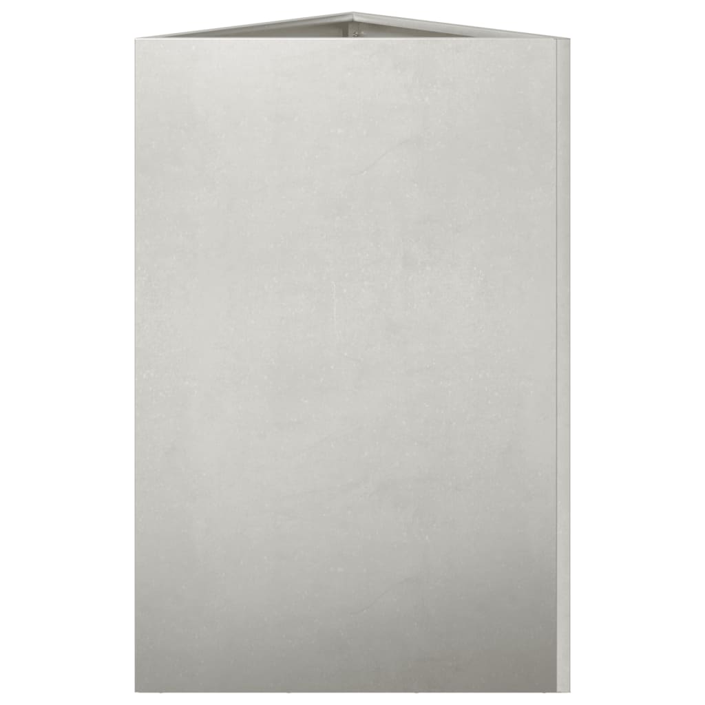 Plantenbakken 2 st driehoek 50x43x75 cm roestvrij staal
