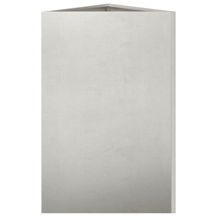 Plantenbakken 2 st driehoek 50x43x75 cm roestvrij staal