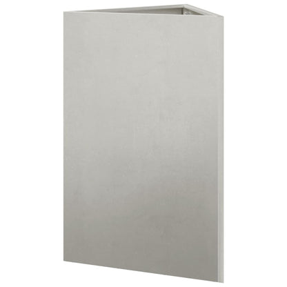 Plantenbakken 2 st driehoek 50x43x75 cm roestvrij staal