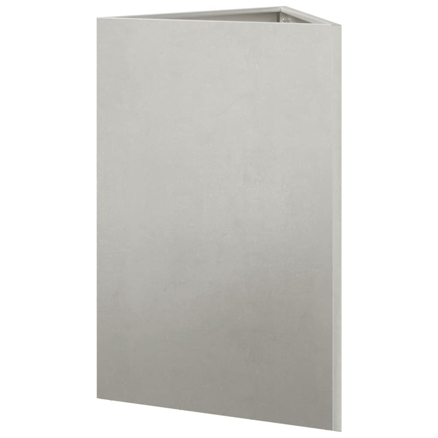 Plantenbakken 2 st driehoek 50x43x75 cm roestvrij staal