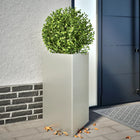 Planters, 2 pcs, triangular, 50x43x75 cm, stainless steel