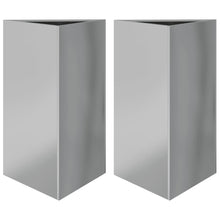Plantenbakken 2 st driehoek 50x43x75 cm gegalvaniseerd staal