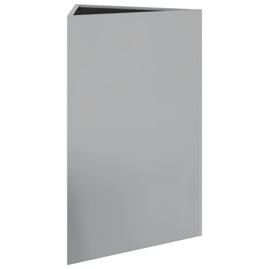 Plantenbakken 2 st driehoek 50x43x75 cm gegalvaniseerd staal