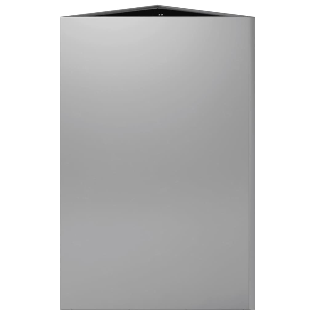 Plantenbakken 2 st driehoek 50x43x75 cm gegalvaniseerd staal