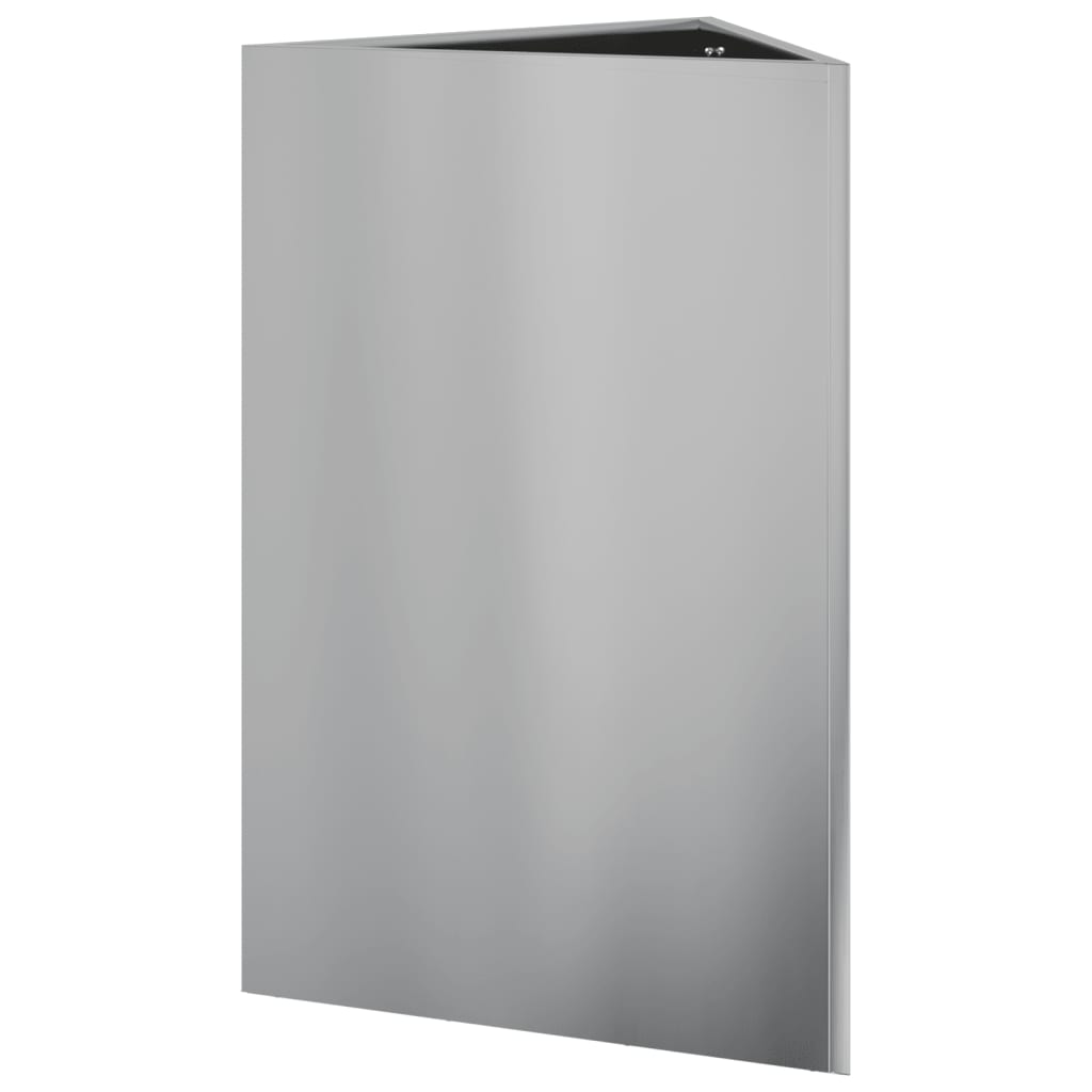 Plantenbakken 2 st driehoek 50x43x75 cm gegalvaniseerd staal