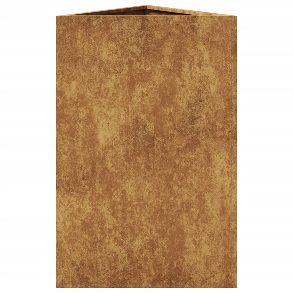 Plantenbak driehoek 50x43x75 cm cortenstaal