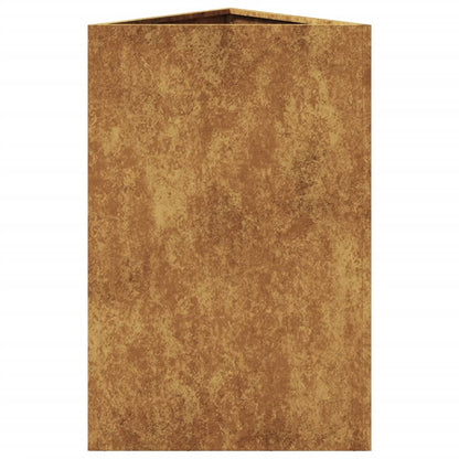 Plantenbak driehoek 50x43x75 cm cortenstaal