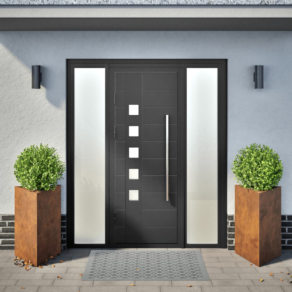 Plantenbakken 2 st driehoek 50x43x75 cm cortenstaal