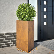 Plantenbak driehoek 50x43x75 cm cortenstaal 2 stuks