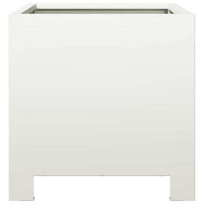 Plantenbak 30x30x30 cm staal wit