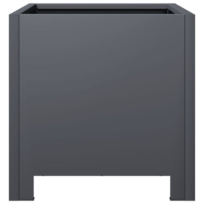 Plantenbakken 2 st 30x30x30 cm staal antracietkleurig