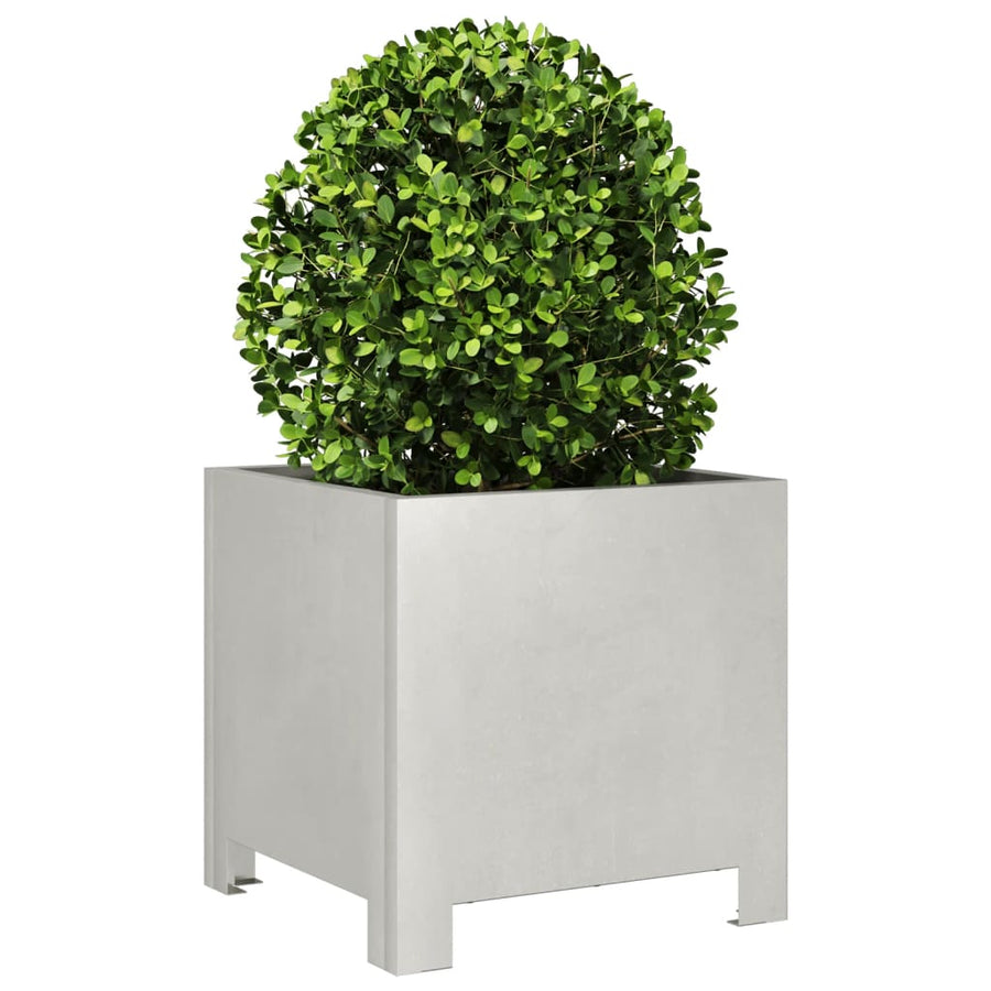 Plantenbakken 2 st 30x30x30 cm roestvrij staal