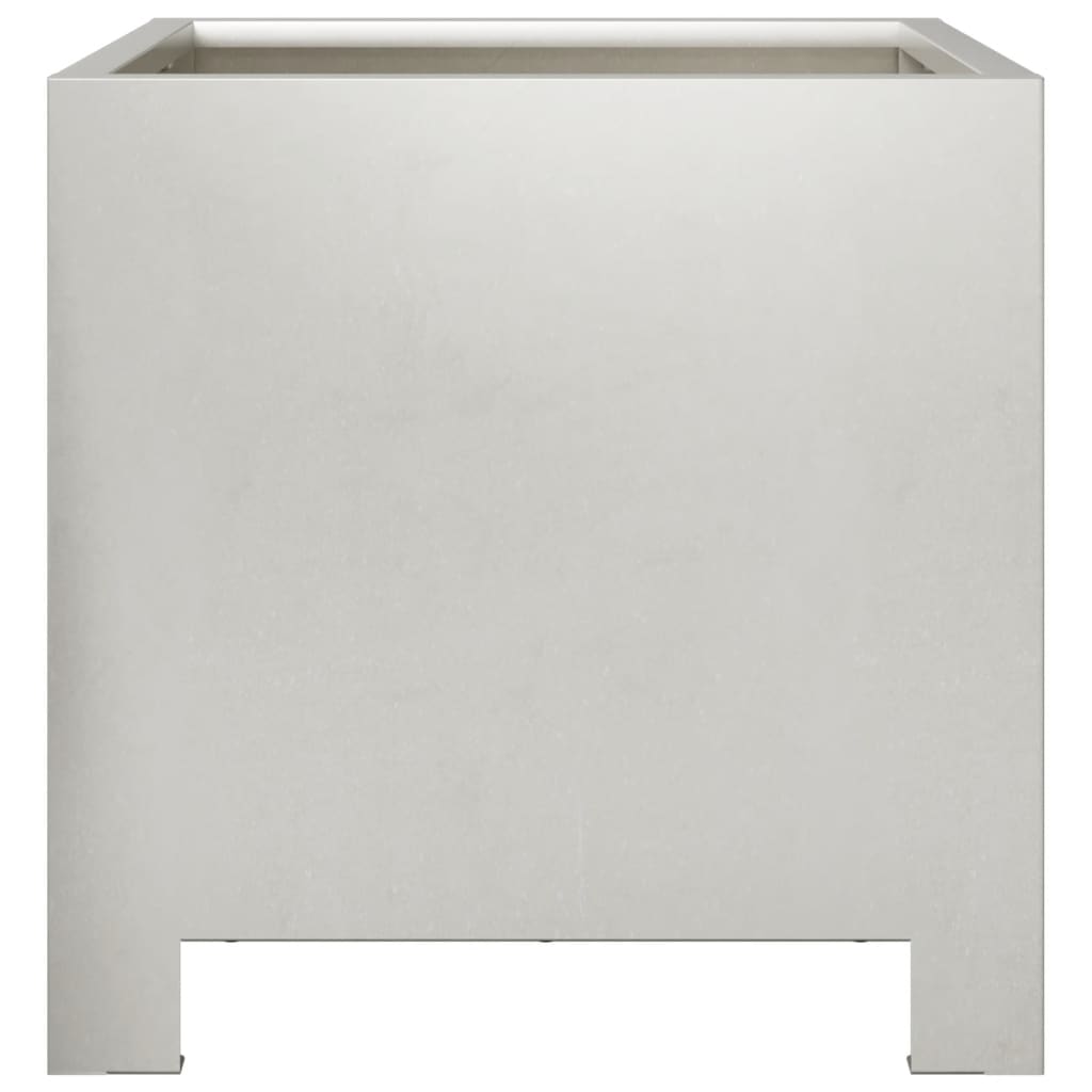 Plantenbakken 2 st 30x30x30 cm roestvrij staal
