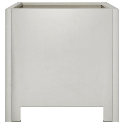 Plantenbakken 2 st 30x30x30 cm roestvrij staal