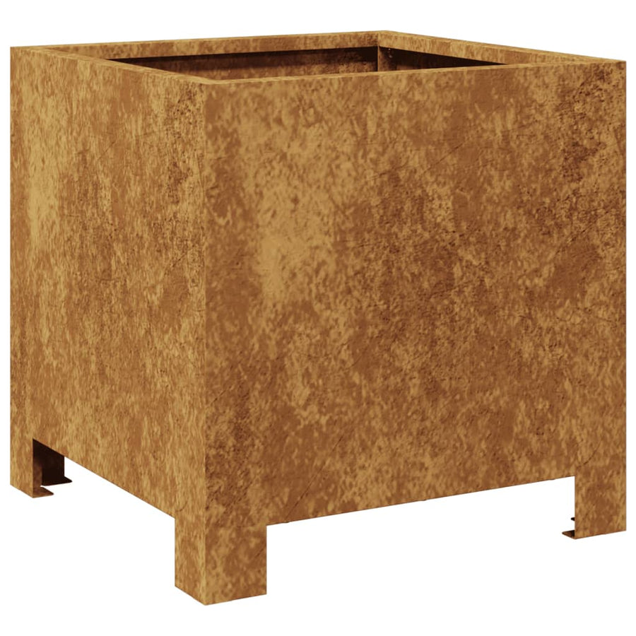 Plantenbakken 2 st 30x30x30 cm cortenstaal