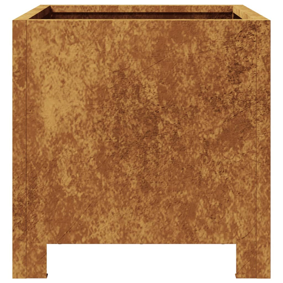 Plantenbakken 2 st 30x30x30 cm cortenstaal