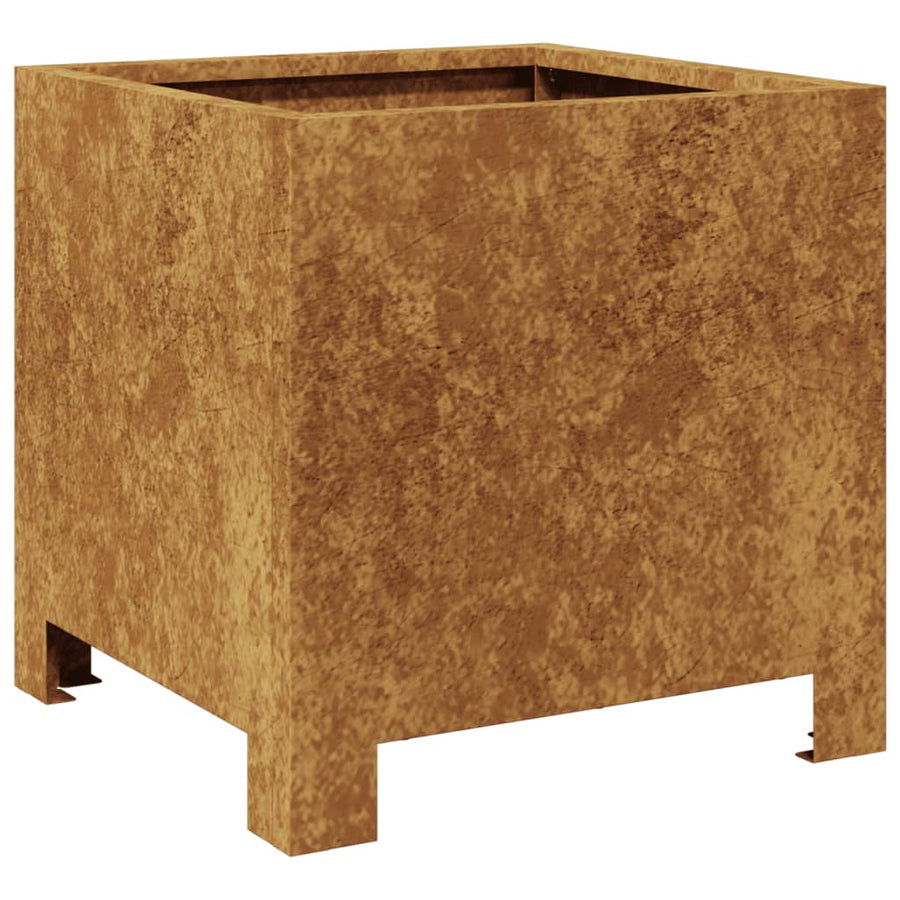 Plantenbakken 2 st 30x30x30 cm cortenstaal