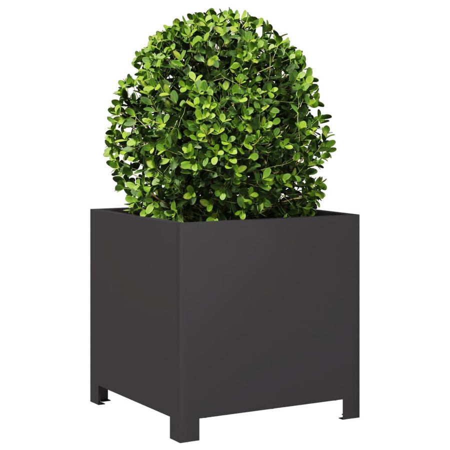 Plantenbak 40x40x40 cm staal zwart