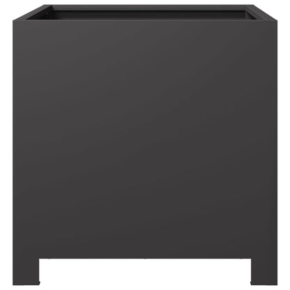 Plantenbakken 2 st 40x40x40 cm staal zwart