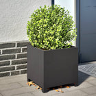 Planters 2 pcs 40x40x40 cm steel black