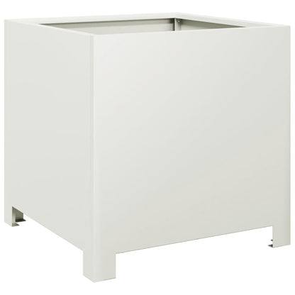 Plantenbak 40x40x40 cm staal wit