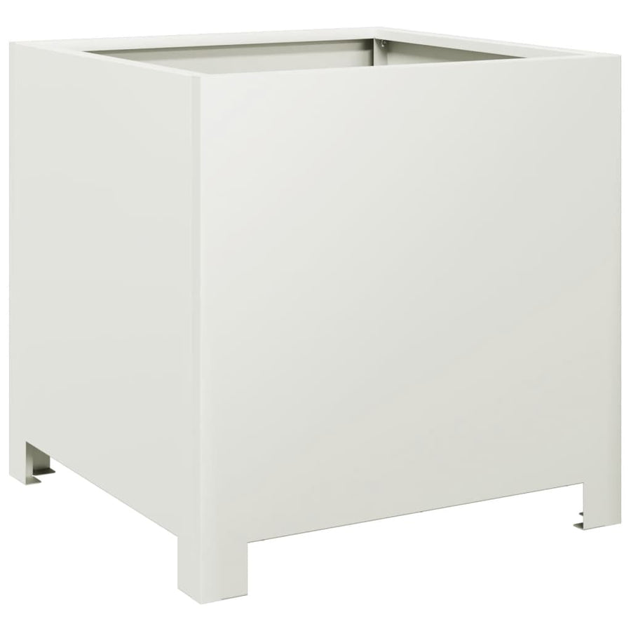 Plantenbak 40x40x40 cm staal wit