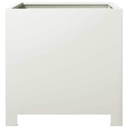 Plantenbak 40x40x40 cm staal wit