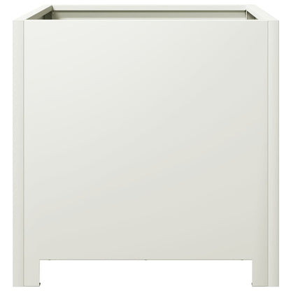 Plantenbakken 2 st 40x40x40 cm staal wit