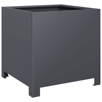 Plantenbakken 2 st 40x40x40 cm staal antracietkleurig